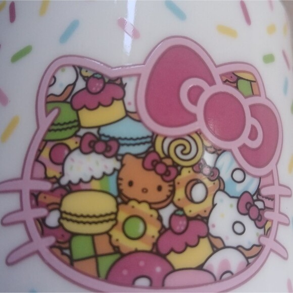 Sanrio Hello Kitty Cafe Mug with Sprinkles Exclusive New In Box 16 oz. Pink Bow - Picture 4 of 13